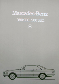 Mercedes-Benz 380 SEC - 500 SEC Modelprogram 1981 Carbrochure (10219)